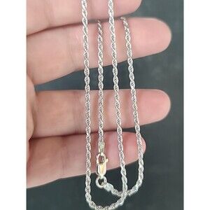 Italian 925 Sterling Silver Chain Necklace Vintage